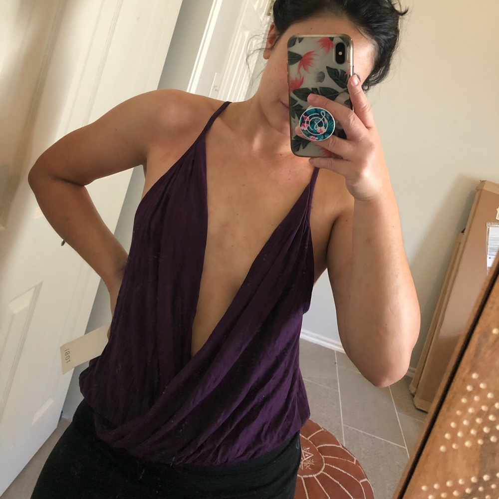 Tobi deep v tank top